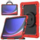 For Samsung Galaxy Tab S10 Ultra D Type Silicone Hybrid PC Tablet Case with Handle Holder(Red) - 1
