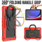 For Samsung Galaxy Tab S10 Ultra D Type Silicone Hybrid PC Tablet Case with Handle Holder(Red) - 2