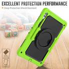 For Samsung Galaxy Tab S10 Ultra D Type Silicone Hybrid PC Tablet Case with Handle Holder(Yellow Green) - 3