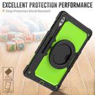 For Samsung Galaxy Tab S10 Ultra D Type Silicone Hybrid PC Tablet Case with Handle Holder(Yellow Green PC) - 3