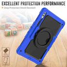 For Samsung Galaxy Tab S10 Ultra D Type Silicone Hybrid PC Tablet Case with Handle Holder(Blue) - 3