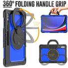 For Samsung Galaxy Tab S10 Ultra D Type Silicone Hybrid PC Tablet Case with Handle Holder(Blue PC) - 2