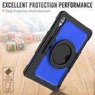 For Samsung Galaxy Tab S10 Ultra D Type Silicone Hybrid PC Tablet Case with Handle Holder(Blue PC) - 3