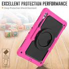 For Samsung Galaxy Tab S10 Ultra D Type Silicone Hybrid PC Tablet Case with Handle Holder(Rose Red) - 3