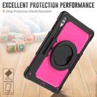 For Samsung Galaxy Tab S10 Ultra D Type Silicone Hybrid PC Tablet Case with Handle Holder(Rose Red PC) - 3