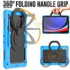 For Samsung Galaxy Tab S10 Ultra D Type Silicone Hybrid PC Tablet Case with Handle Holder(Light Blue) - 2