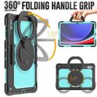 For Samsung Galaxy Tab S10 Ultra D Type Silicone Hybrid PC Tablet Case with Handle Holder(Light Blue PC) - 2