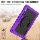 For Samsung Galaxy Tab S10 Ultra D Type Silicone Hybrid PC Tablet Case with Handle Holder(Purple) - 3