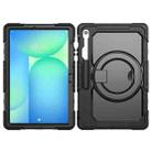 For Samsung Galaxy Tab S10 FE+ D Type Silicone Hybrid PC Tablet Case with Handle Holder(Black) - 2