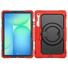 For Samsung Galaxy Tab S10 FE+ D Type Silicone Hybrid PC Tablet Case with Handle Holder(Red) - 2