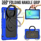 For Samsung Galaxy Tab S10 FE+ D Type Silicone Hybrid PC Tablet Case with Handle Holder(Blue) - 3