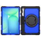 For Samsung Galaxy Tab S10 FE+ D Type Silicone Hybrid PC Tablet Case with Handle Holder(Blue PC) - 2