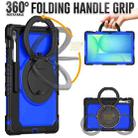 For Samsung Galaxy Tab S10 FE+ D Type Silicone Hybrid PC Tablet Case with Handle Holder(Blue PC) - 3