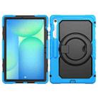 For Samsung Galaxy Tab S10 FE+ D Type Silicone Hybrid PC Tablet Case with Handle Holder(Light Blue) - 2