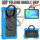 For Samsung Galaxy Tab S10 FE+ D Type Silicone Hybrid PC Tablet Case with Handle Holder(Light Blue) - 3
