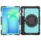 For Samsung Galaxy Tab S10 FE+ D Type Silicone Hybrid PC Tablet Case with Handle Holder(Light Blue PC) - 2