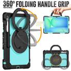 For Samsung Galaxy Tab S10 FE+ D Type Silicone Hybrid PC Tablet Case with Handle Holder(Light Blue PC) - 3