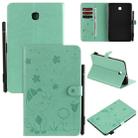 For Samsung Galaxy Tab A8.0 (2018) T387 Cat Bee Embossing Pattern Shockproof Table PC Protective Horizontal Flip Leather Case with Holder & Card Slots & Wallet & Pen Slot(Green) - 1