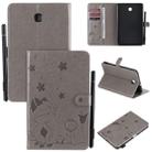 For Samsung Galaxy Tab A8.0 (2018) T387 Cat Bee Embossing Pattern Shockproof Table PC Protective Horizontal Flip Leather Case with Holder & Card Slots & Wallet & Pen Slot(Grey) - 1