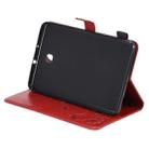 For Samsung Galaxy Tab A8.0 (2018) T387 Cat Bee Embossing Pattern Shockproof Table PC Protective Horizontal Flip Leather Case with Holder & Card Slots & Wallet & Pen Slot(Red) - 6