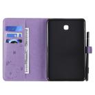 For Samsung Galaxy Tab A8.0 (2018) T387 Cat Bee Embossing Pattern Shockproof Table PC Protective Horizontal Flip Leather Case with Holder & Card Slots & Wallet & Pen Slot(Purple) - 4