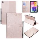 For Samsung Galaxy Tab A10.1 (2019) T510 Cat Bee Embossing Pattern Shockproof Table PC Protective Horizontal Flip Leather Case with Holder & Card Slots & Wallet & Pen Slot(Rose Gold) - 1