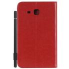 For Samsung Galaxy Tab A7.0 (2016) T280 Cat Bee Embossing Pattern Shockproof Table PC Protective Horizontal Flip Leather Case with Holder & Card Slots & Wallet & Pen Slot & Wake-up / Sleep Function(Red) - 3