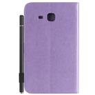 For Samsung Galaxy Tab A7.0 (2016) T280 Cat Bee Embossing Pattern Shockproof Table PC Protective Horizontal Flip Leather Case with Holder & Card Slots & Wallet & Pen Slot & Wake-up / Sleep Function(Purple) - 3
