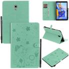 For Samsung Galaxy Tab A10.5 T590 / T595 Cat Bee Embossing Pattern Shockproof Table PC Protective Horizontal Flip Leather Case with Holder & Card Slots & Wallet & Pen Slot & Wake-up / Sleep Function(Green) - 1