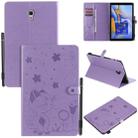 For Samsung Galaxy Tab A10.5 T590 / T595 Cat Bee Embossing Pattern Shockproof Table PC Protective Horizontal Flip Leather Case with Holder & Card Slots & Wallet & Pen Slot & Wake-up / Sleep Function(Purple) - 1