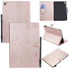 For Samsung Galaxy Tab S5e T720 / T725 Cat Bee Embossing Pattern Shockproof Table PC Protective Horizontal Flip Leather Case with Holder & Card Slots & Wallet & Pen Slot & Wake-up / Sleep Function(Rose Gold) - 1