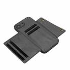 For iPhone 16e Double Buckle Card Slots PU + TPU Phone Case(Black) - 3