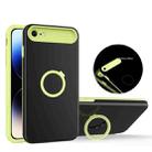 For iPhone SE 2022 / SE 2020 / 8 Luminous Series Ring Holder Phone Case(Black + Yellow) - 1
