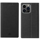 For iPhone 15 Pro Max ViLi DMX Series Shockproof TPU + PU Leather Magnetic Attraction Horizontal Flip Case(Black) - 1