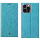 For iPhone 15 Pro Max ViLi DMX Series Shockproof TPU + PU Leather Magnetic Attraction Horizontal Flip Case(Blue) - 1