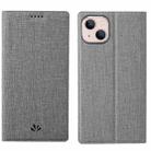 For iPhone 15 Plus ViLi DMX Series Shockproof TPU + PU Leather Magnetic Attraction Horizontal Flip Case(Grey) - 1