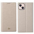For iPhone 15 Plus ViLi DMX Series Shockproof TPU + PU Leather Magnetic Attraction Horizontal Flip Case(Gold) - 1
