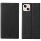 For iPhone 15 ViLi DMX Series Shockproof TPU + PU Leather Magnetic Attraction Horizontal Flip Case(Black) - 1