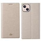 For iPhone 15 ViLi DMX Series Shockproof TPU + PU Leather Magnetic Attraction Horizontal Flip Case(Gold) - 1