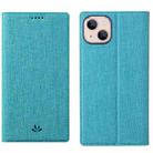 For iPhone 15 ViLi DMX Series Shockproof TPU + PU Leather Magnetic Attraction Horizontal Flip Case(Blue) - 1