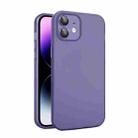 For iPhone 12 Eagle Eye CD Texture Lens Skin Feel Matte Phone Case(Dark Purple) - 1