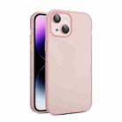 For iPhone 14 Eagle Eye CD Texture Lens Skin Feel Matte Phone Case(Pink) - 1