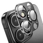 For iPhone 12 Pro ENKAY Hat-Prince Anti-reflection Camera Lens Aluminium Alloy Tempered Glass Film(Black) - 1