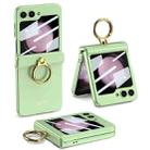 For Samsung Galaxy Z Flip5 GKK Integrated Magnetic Hinge Phone Case with Ring Holder(Matcha Green) - 1