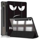 For Samsung Galaxy Tab S9 Acrylic 3-folding Painted Smart Leather Tablet Case(Big Eyes ME) - 1