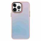 For iPhone 14 Pro Gradient Laser TPU Phone Case(Pink) - 1