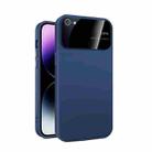 For iPhone SE 2022/2020/8/7 Large Glass Window PC Phone Case with Integrated Lens Film(Royal Blue) - 1