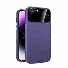 For iPhone 8 Plus/7 Plus Large Glass Window PC Phone Case with Integrated Lens Film(Dark Purple) - 1