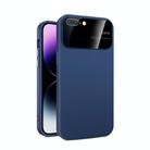 For iPhone 8 Plus/7 Plus Large Glass Window PC Phone Case with Integrated Lens Film(Royal Blue) - 1