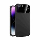 For iPhone 8 Plus/7 Plus Large Glass Window PC Phone Case with Integrated Lens Film(Black) - 1